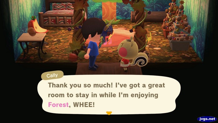 Cally: Thank you so much! I've got a great room to stay in while I'm enjoying Forest, WHEE!