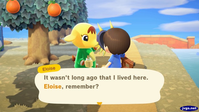 Eloise: It wasn't long ago that I lived here. Eloise, remember?