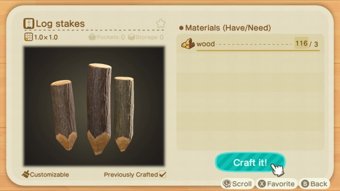 The DIY recipe for log stakes.