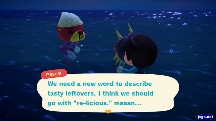 Pascal: We need a new word to describe tasty leftovers. I think we should go with re-licious, maaan...