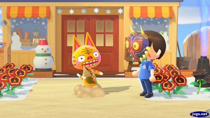 Tabby falls into a pitfall while holding a sandwich.