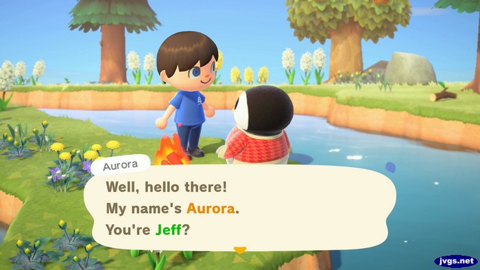Aurora: Well, hello there! My name's Aurora. You're Jeff?