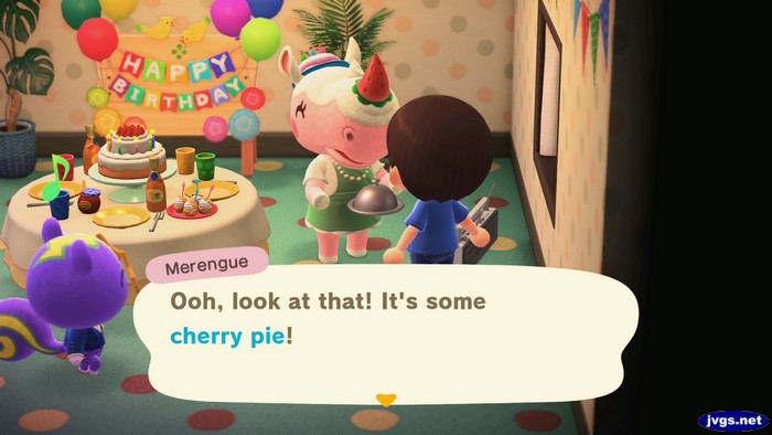Merengue: Ooh, look at that! It's some cherry pie!