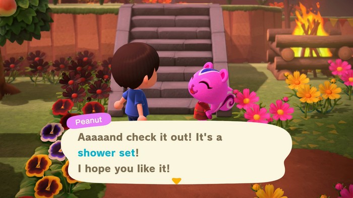 Peanut: Aaaaand check it out! It's a shower set! I hope you like it!