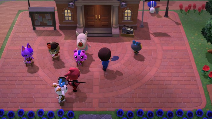 A crowded plaza!