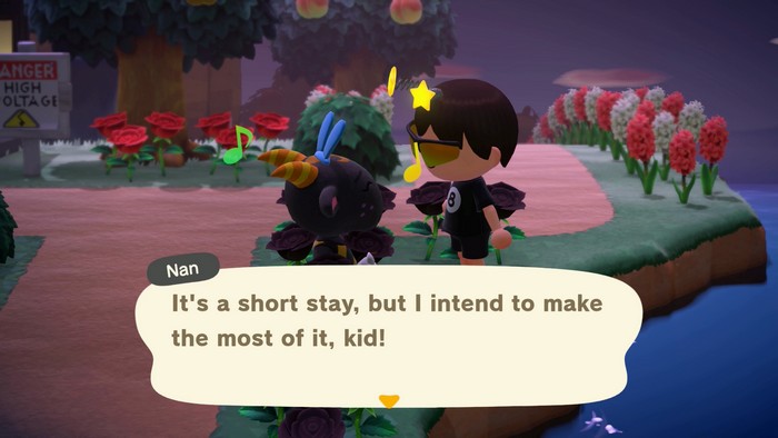 Nan: It's a short stay, but I intend to make the most of it, kid!