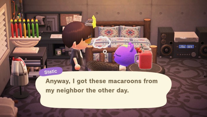 Static: Anyway, I got these macaroons from my neighbor the other day.