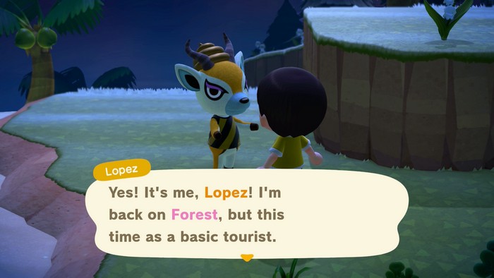 Lopez: Yes! It's me, Lopez! I'm back on Forest, but this time as a basic tourist.