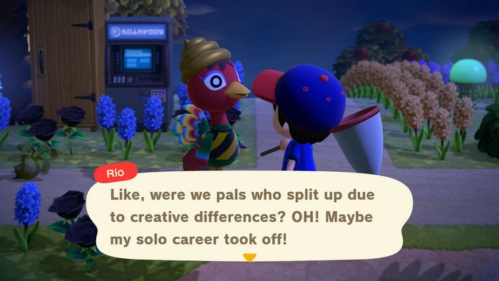 Rio: Like, were we pals who split up due to creative differences? OH! Maybe my solo career took off!