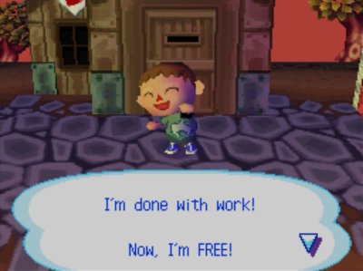 I'm done with work! Now, I'm FREE!