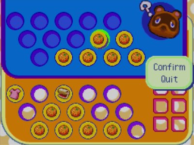 Selling items at Nook's Cranny.