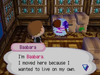 Baabara: I'm Baabara. I moved here because I wanted to live on my own.