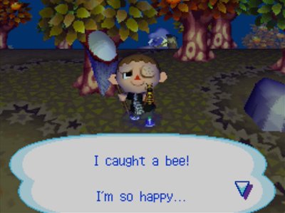 I caught a bee! I'm so happy...