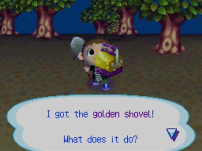 I got the golden shovel! What does it do?