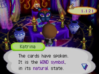 Katrina: The cards have spoken. It is the WIND symbol, in its natural state.