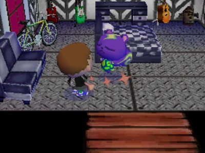 Static flips as he takes his medicine.