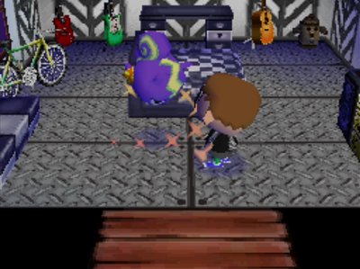 Static flips as he takes some medicine I bought him.