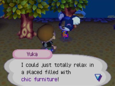 Yuka: I could just totally relax in a place filled with chic furniture!