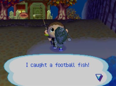 I caught a football fish!