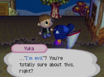 Yuka: ...I'm evil? You're totally sure about this, right?