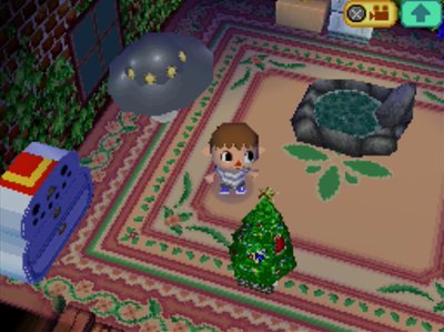 My house as of December 17, 2016, featuring my new festive tree and snowman dresser.