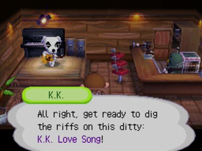 K.K.: All right, get ready to dig the riffs on this ditty: K.K. Love Song!
