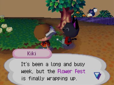 Kiki: It's been a long and busy week, but the flower fest is finally wrapping up.