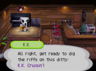 K.K.: All right, get ready to dig the riffs on this ditty: K.K. Cruisin'!