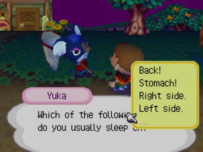 Yuka: Which of the following do you usually sleep on?