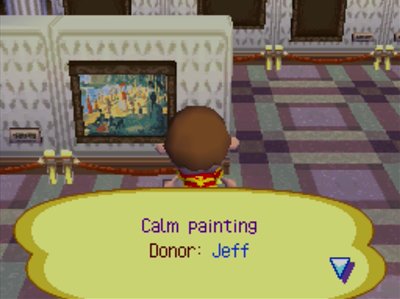 The calm painting in the museum in Animal Crossing: Wild World (ACWW).