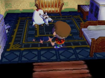 Chevre takes her cold medicine.