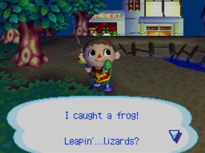 I caught a frog! Leapin' ...lizards?