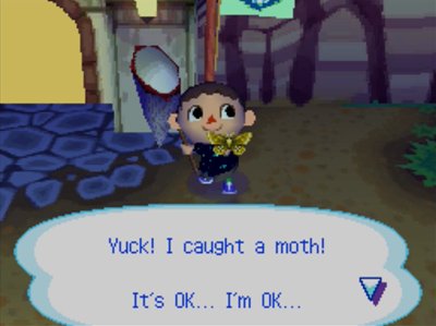 Yuck! I caught a moth! It's OK... I'm OK...