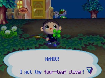 WAHOO! I got the four-leaf clover!