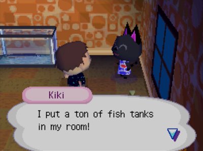 Kiki: I put a ton of fish tanks in my room!