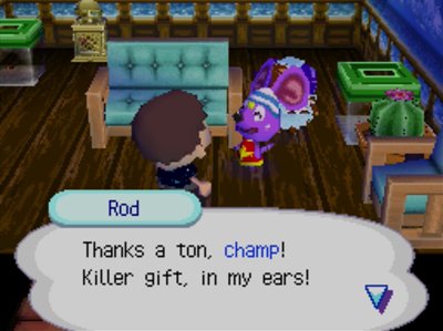 Rod: Thanks a ton, champ! Killer gift, in my ears!