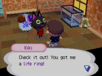 Kiki: Check it out! You got me a life ring!