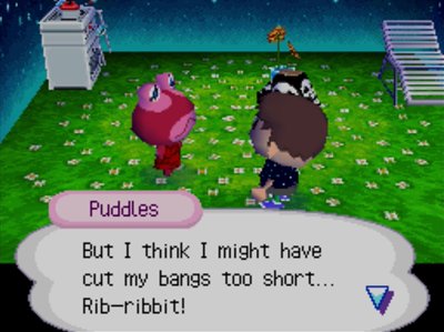 Puddles: But I think I might have cut my bangs too short... Rib-ribbit!