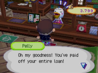 Pelly: Oh my goodness! You've paid off your entire loan!