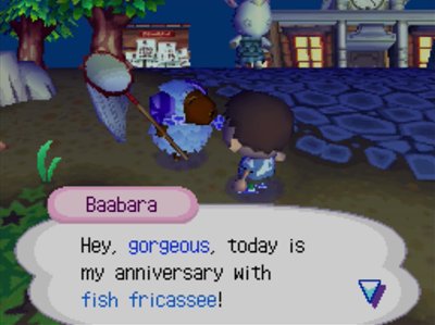 Baabara: Hey, gorgeous, today is my anniversary with fish fricassee!