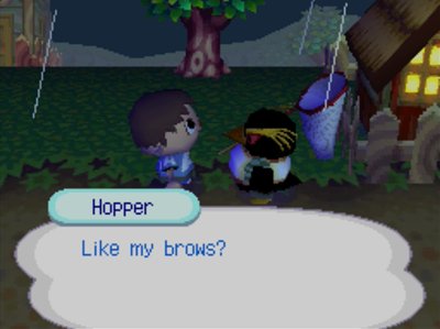 Hopper: Like my brows?