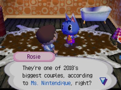 Rosie: They're one of 2018's biggest couples, according to Ms. Nintendique, right?