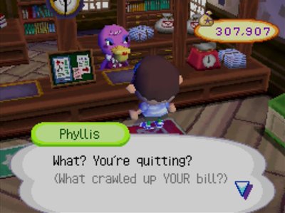 Phyllis: What? You're quitting? (What crawled up YOUR bill?)