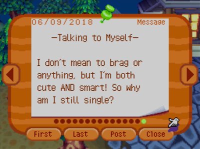-Talking to Myself- I don't mean to brag or anything, but I'm both cute AND smart! So why am I still single?