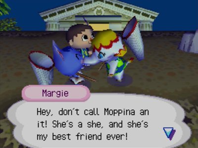 Margie: Hey... don't call Moppina an it! She's a she, and she's my best friend ever!