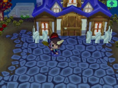 Jeff wears a white feather in his hair in ACWW.