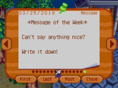 *Message of the Week* Can't say anything nice? Write it down!