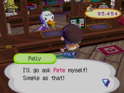 Pelly: I'll go ask Pete myself! Simple as that!
