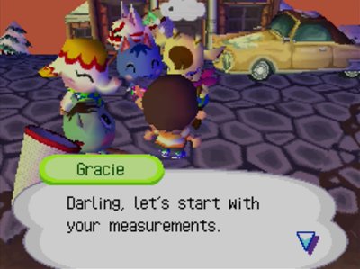 Gracie: Darling, let's start with your measurements.