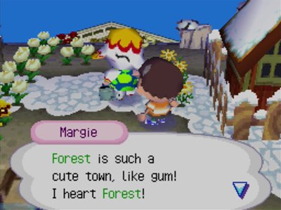 Margie: Forest is such a cute town, like gum! I heart Forest!